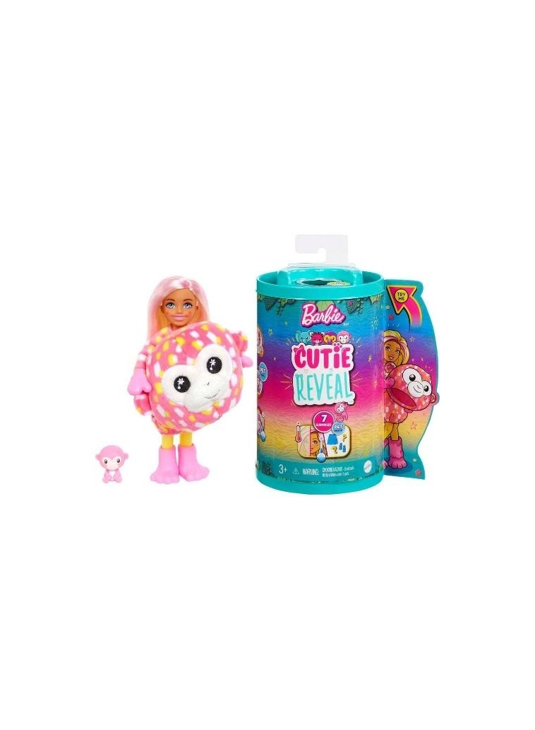 Barbie Cutie Reveal Chelsea - Pink Jungle Monkey