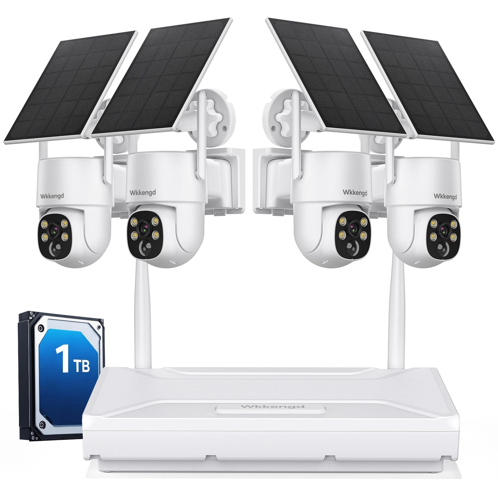 Wkkengd Wireless Security Camera System - 4 Cameras 10 channels 2K