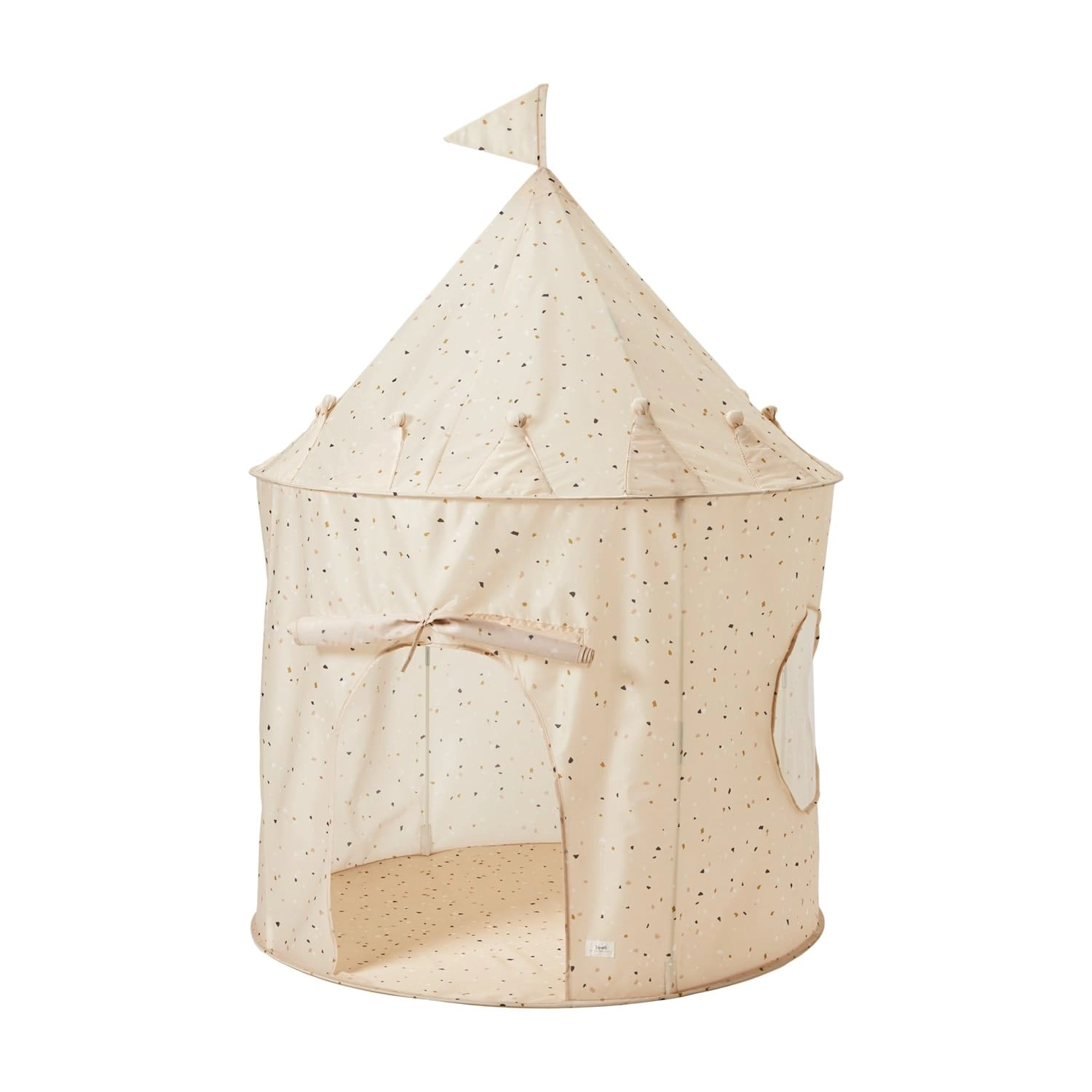3 Sprouts Kids Play Tent - Beige Terrazzo Pop Up