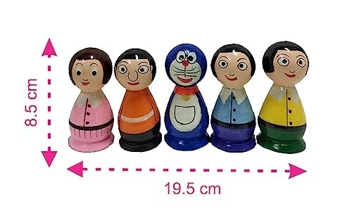 Neoteric Doremon Family Peg Dolls - 36 months - 7 years 5 pieces