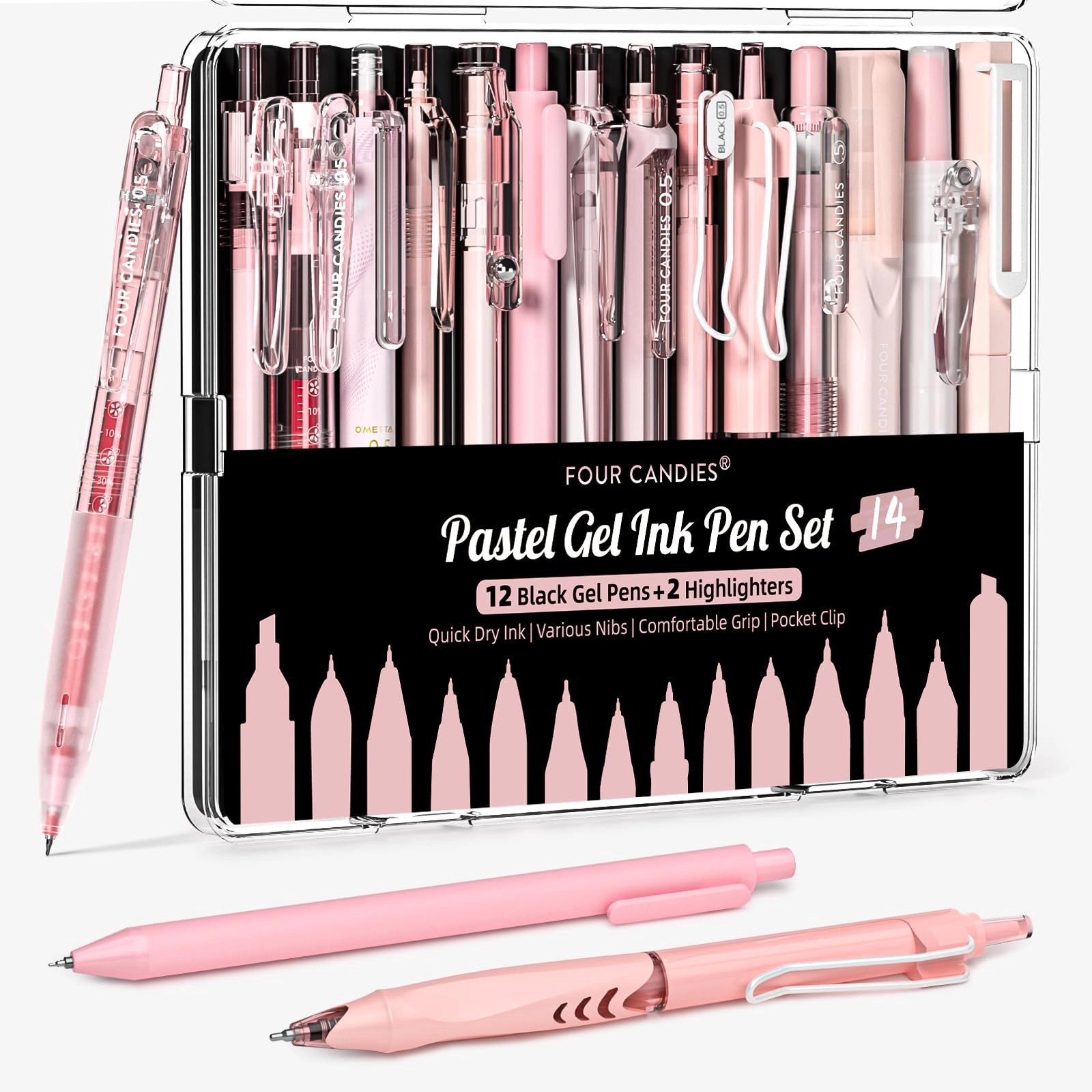 Gel Pen Set - 12Pack 0.5mm