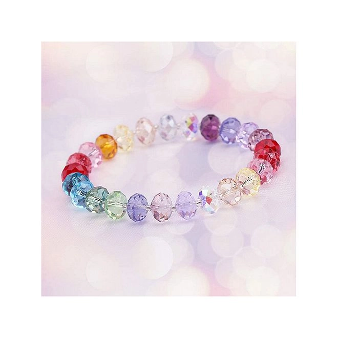 Crystal Glass Beads Bracelet Making Kit - 1368pc Sparkly