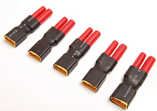 XT60 to 4MM Bullet Adapter - Male Pack of 5
