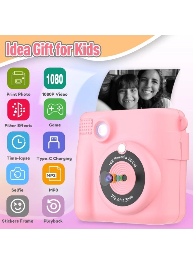 Instant Print Camera - 32GB SD Card Pink