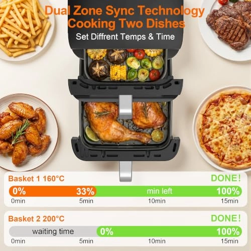 Double Basket Airfryer 4+8L MTD-002A