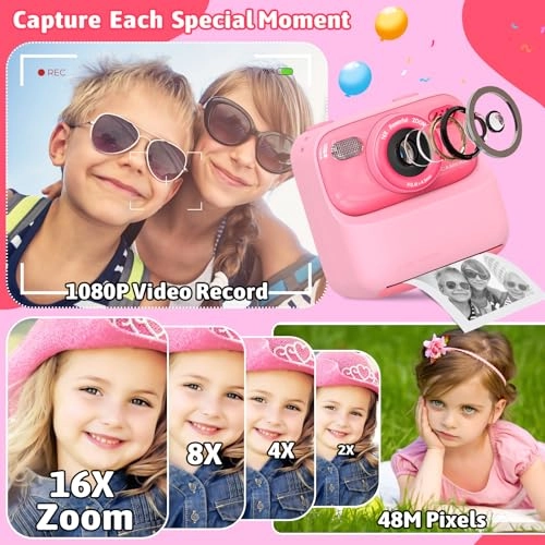 sofortbildkamera - 1080P Instant Print 32GB