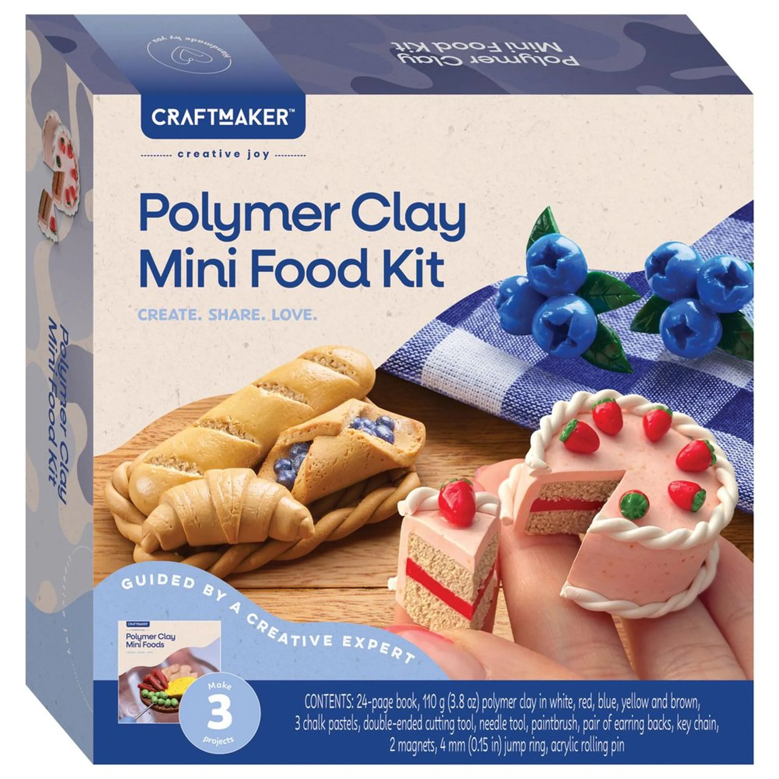 Hinkler Craft Maker Polymer Clay Mini Food Kit - Complete Kit Non-Toxic