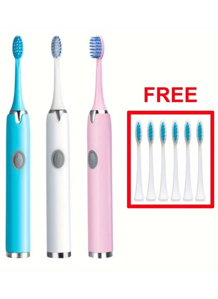 Portable AA Battery Electric Toothbrush - 30-Second Smart Timer 7 Brush Heads
