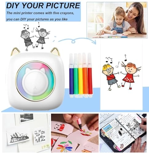 Mini Sticker Printer KB5298 - Portable Thermal Wireless Bluetooth