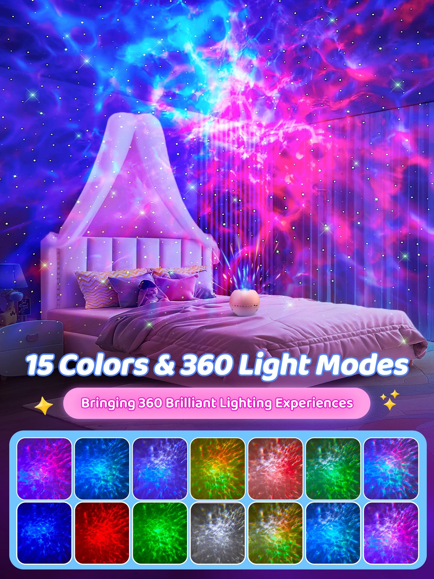 Galaxy Projector - 4 IN 1 Pink