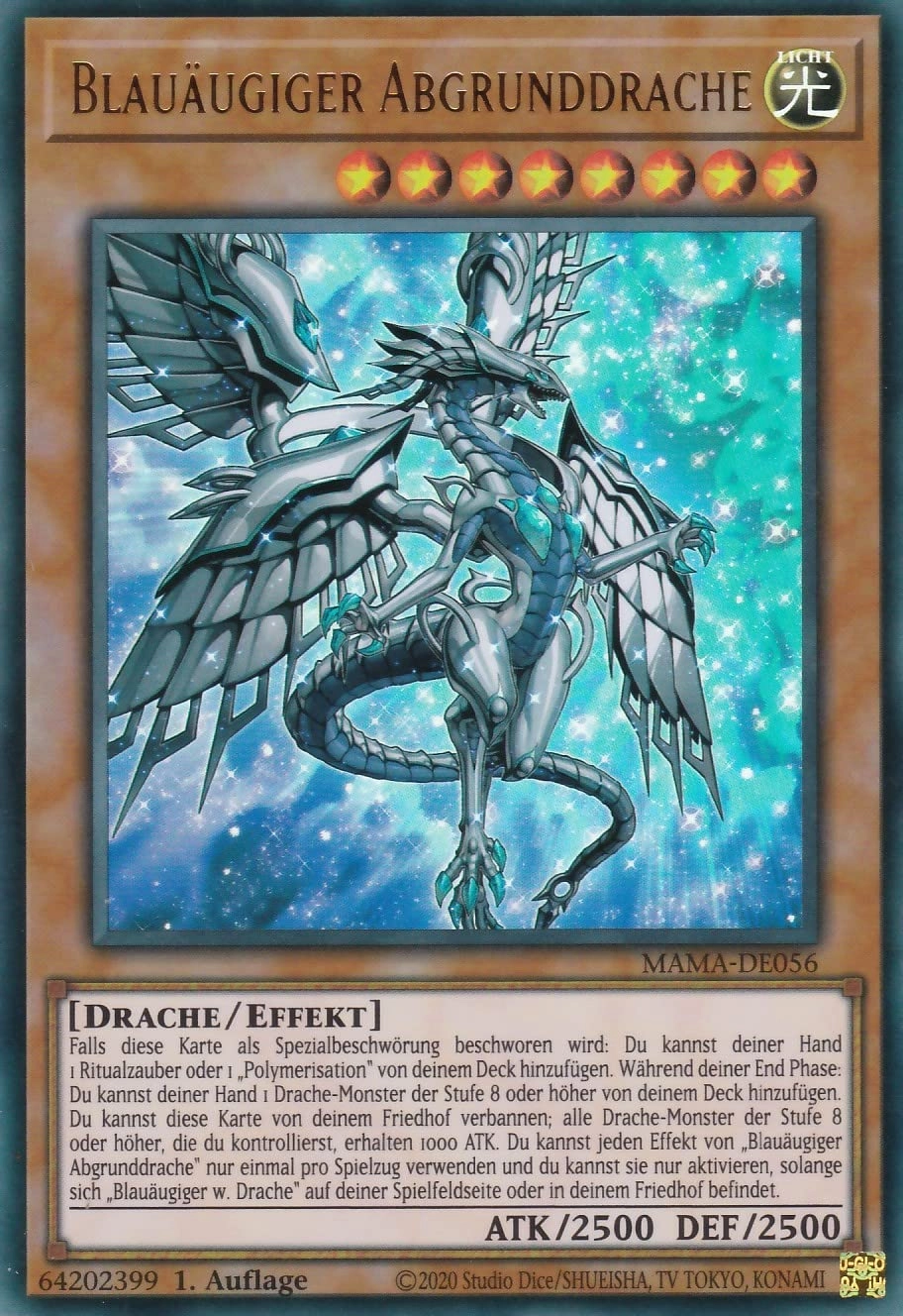 KNMI Yugioh Blue-Eyed Abyss Dragon MAMA-DE056 - German