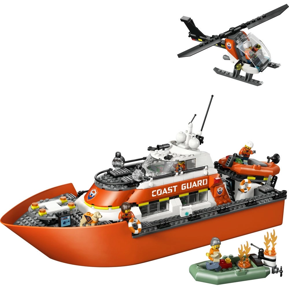 City Coast Guard Rescue Boat & Helicopter (60504)