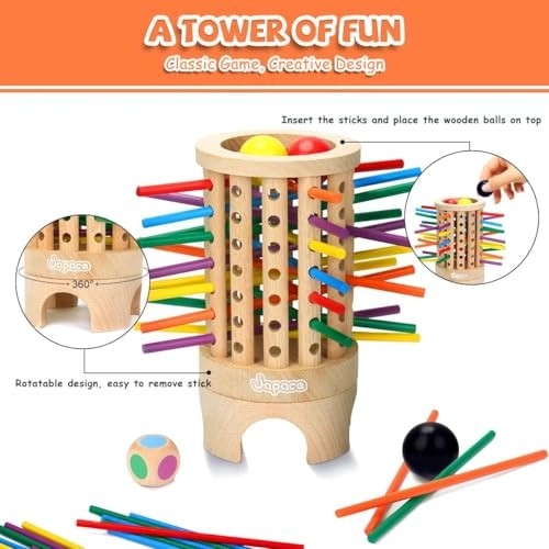 Wooden Family Board Game - 3 years and up 36 pieces