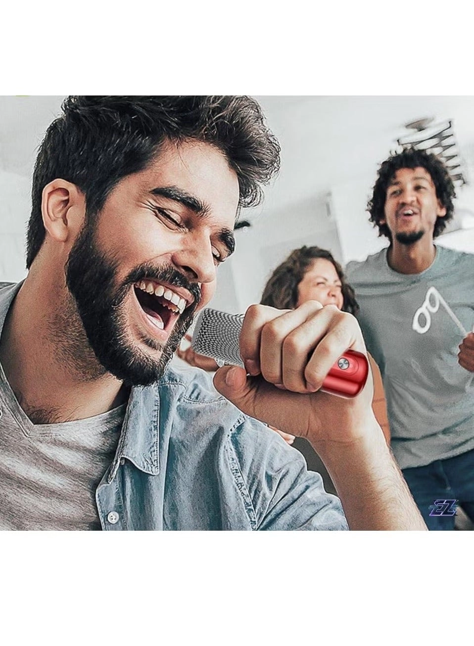 Portable Bluetooth Karaoke Speaker - Rechargeable wireless microphone Type-C charging TF Card support