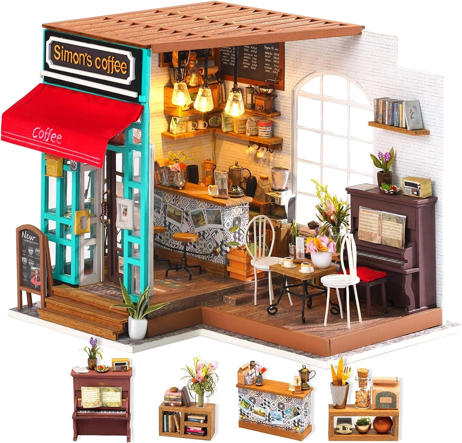DIY Miniature Dollhouse Kit - Halloween/Christmas 1:20