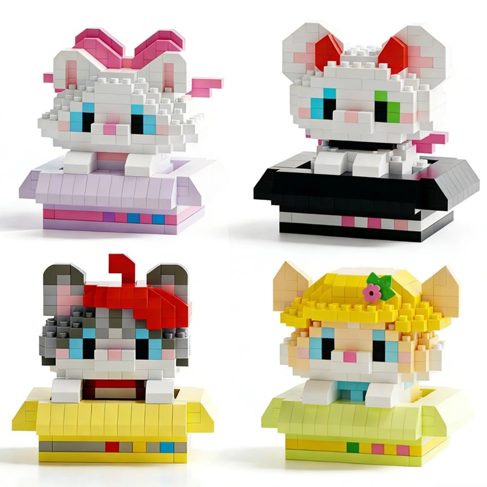 Cat Building Blocks - 4 pcs