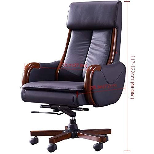 Desk Chair - PU Leather Brown High Back