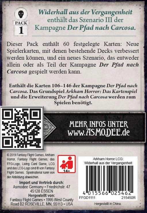 Arkham Horror: LCG: Reverberation from the past - Mythos Pack (German)
