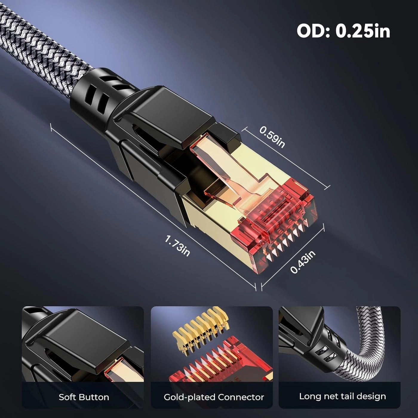 Cat 8 Ethernet Cable - 15 ft