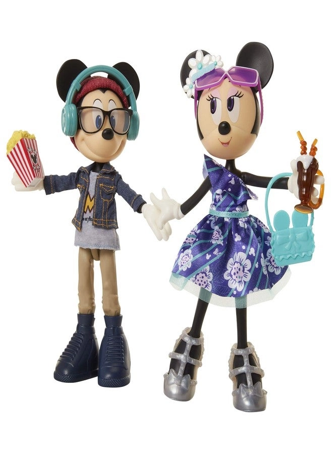 Disney Minnie Movie Night Doll + Mickey Movie Night Doll