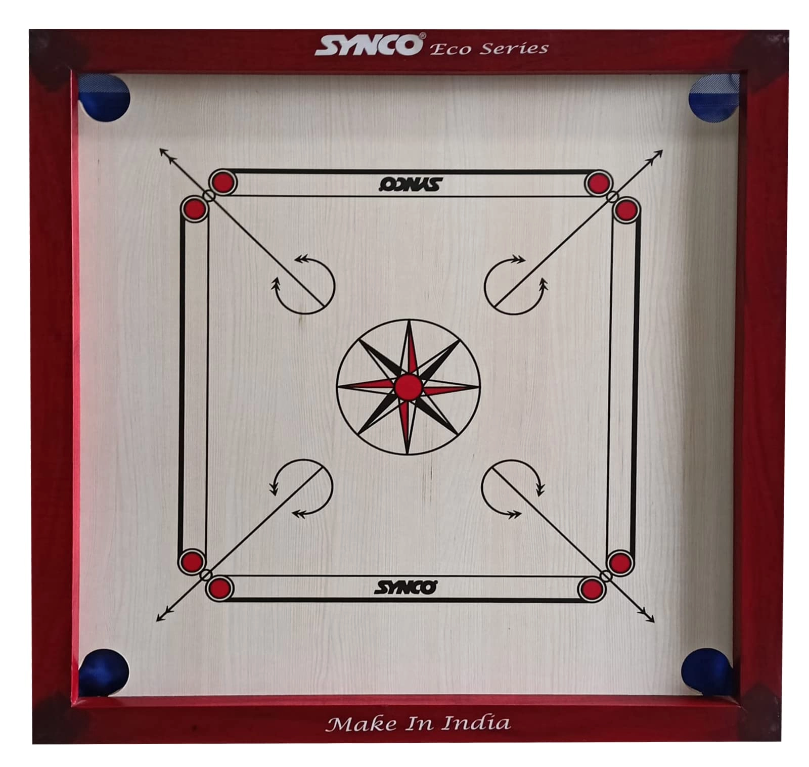 ECO Carrom Board - Wooded Coins Striker