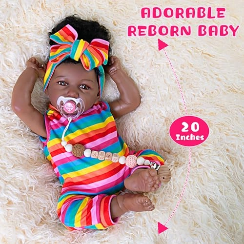 Reborn Baby Doll - 20- Inch African American Ages 3+