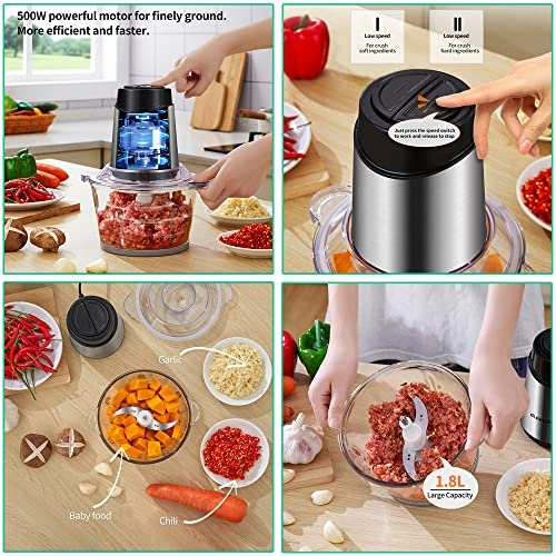 Mini Food Processor - 1.8L 500W