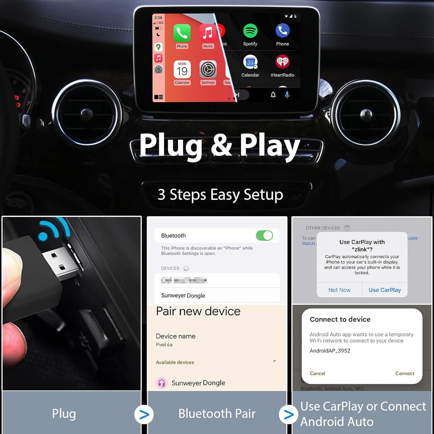 Wireless CarPlay & Android Auto Adapter