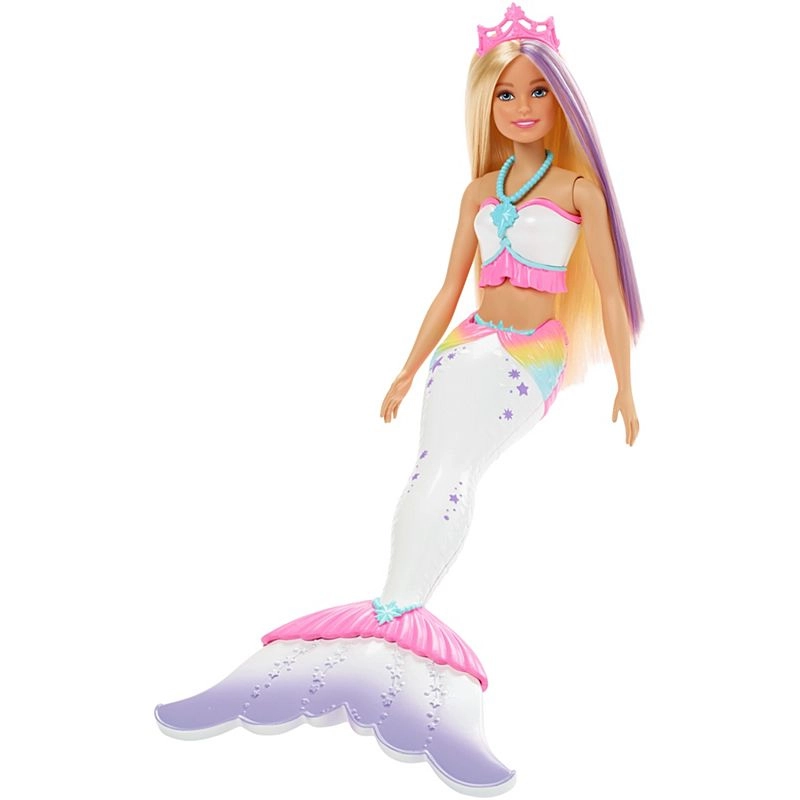 Mattel Barbie Mermaid Doll - Magenta Fantasy Hair Curvy Body Tropical Red Tail Ages 3+