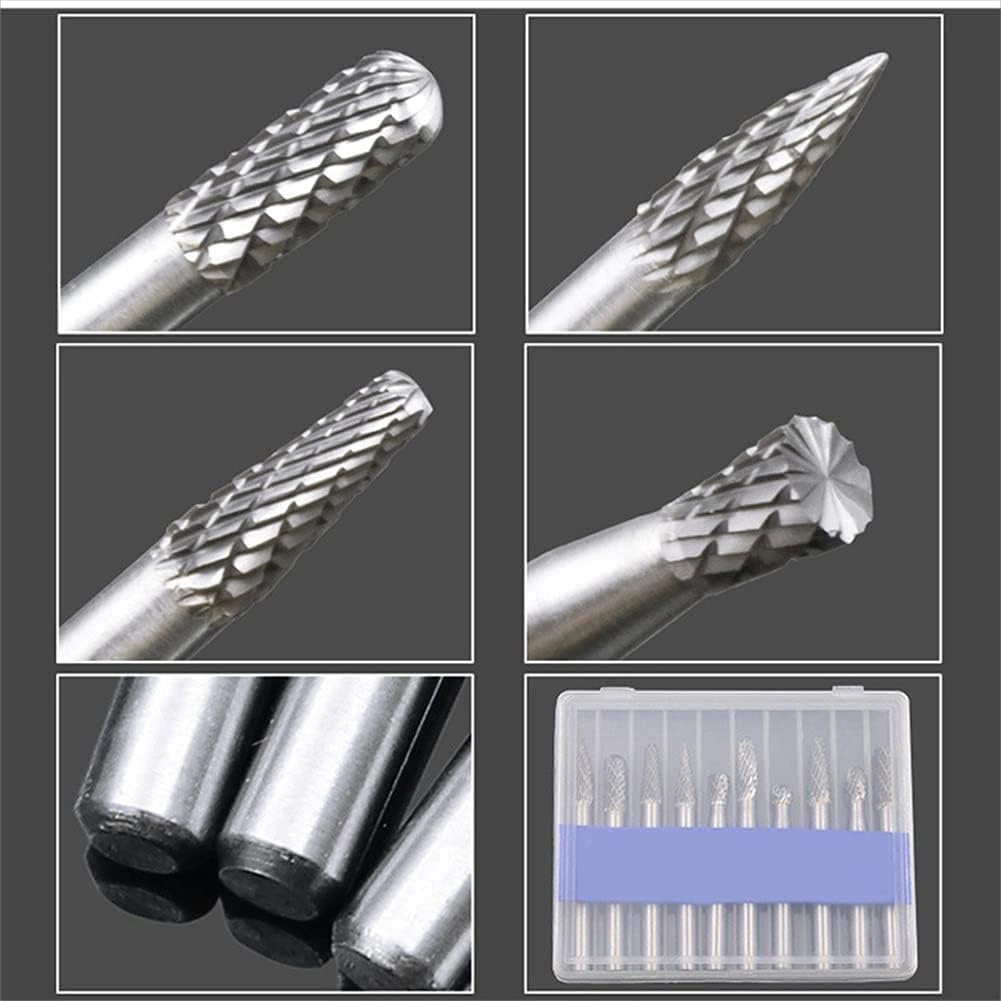 Tungsten Carbide Burr Bits - Tungsten Steel YG8 10pcs 6mm