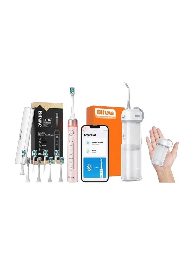 Bitvae S2 - Smart 8 Heads + P1 - Mini Water Floss Pick IPX7