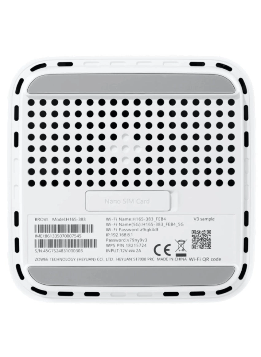 5G CPE 6 - 5G NR (NSA/SA) and 4G LTE Wi-Fi 7 3600 Mbps