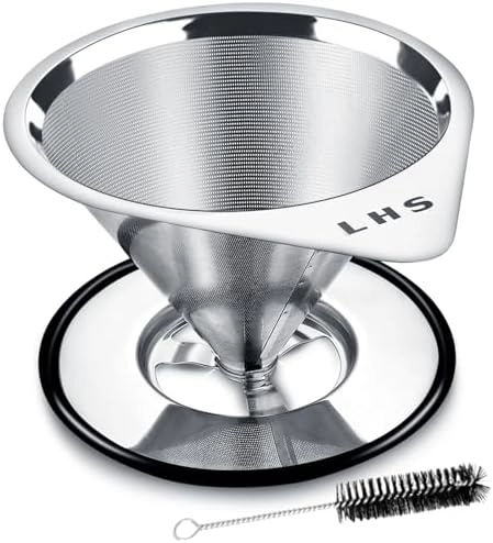 LHS Pour Over Coffee Dripper - Paperless Non-slip Stand