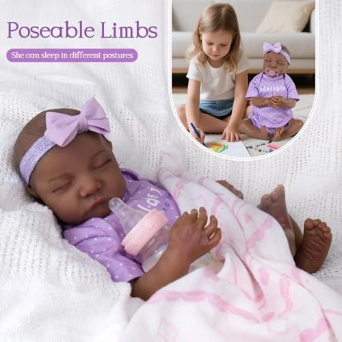 Reborn Baby Doll - 20-inch Vinyl Soft Cloth Body Girl Ages 3+