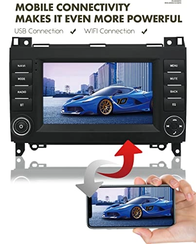 GPS Navigator for Mercedes-Benz W169 A150/A160/A170/A180/A200/W245 B160/B170/B180/B200/W639/Vito/Viano/W906/Sprinter/250 B0BPCGDM61 - 7 inch