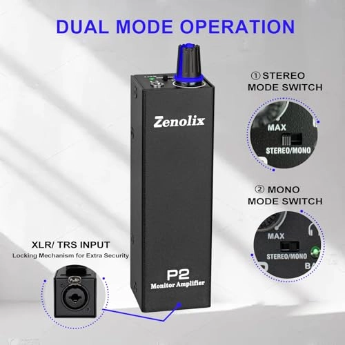 P2 - Portable In Ear Monitor Amplifier XLR/TRS 3.5mm Output