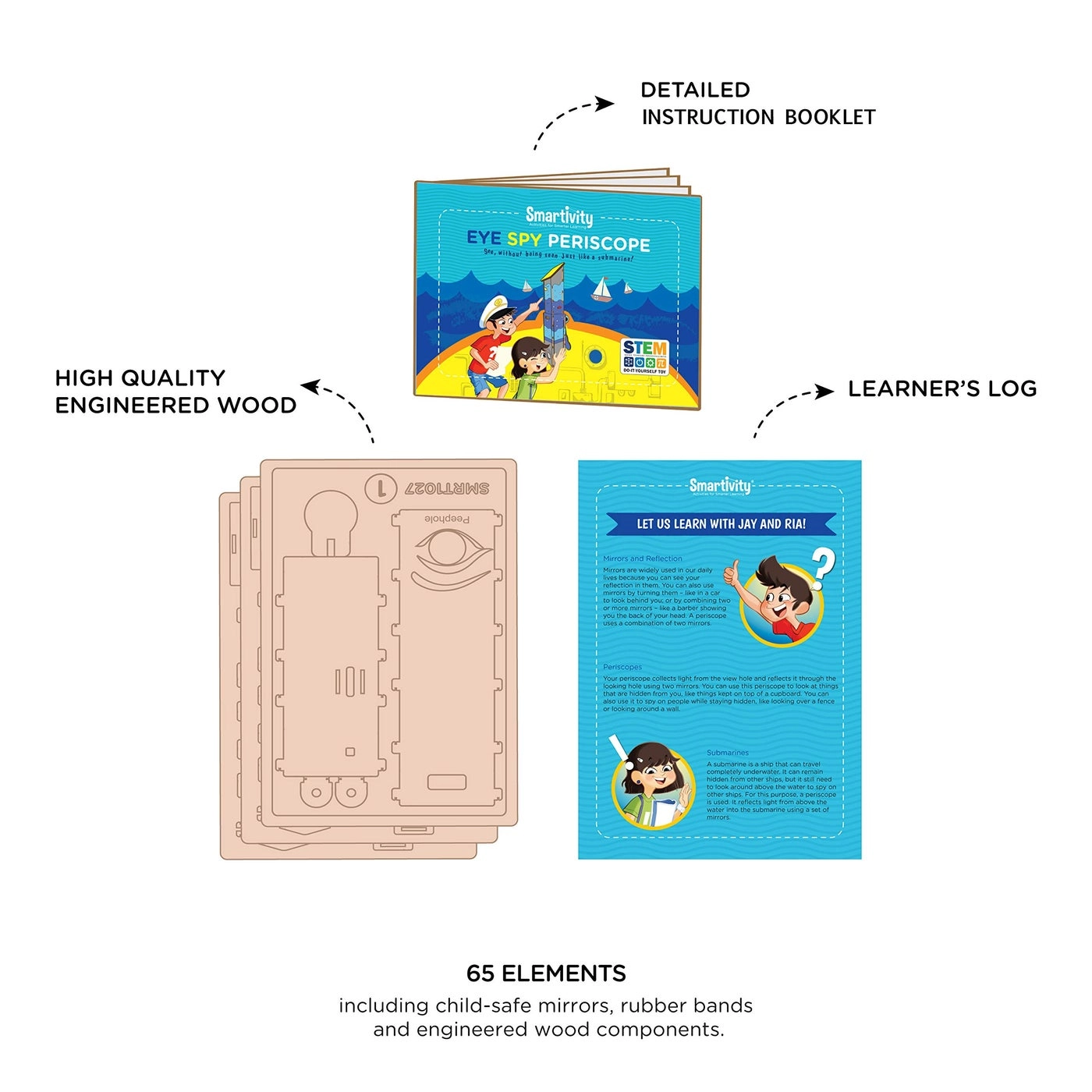 Periscope - 3D Wooden Model Engineering Building Set