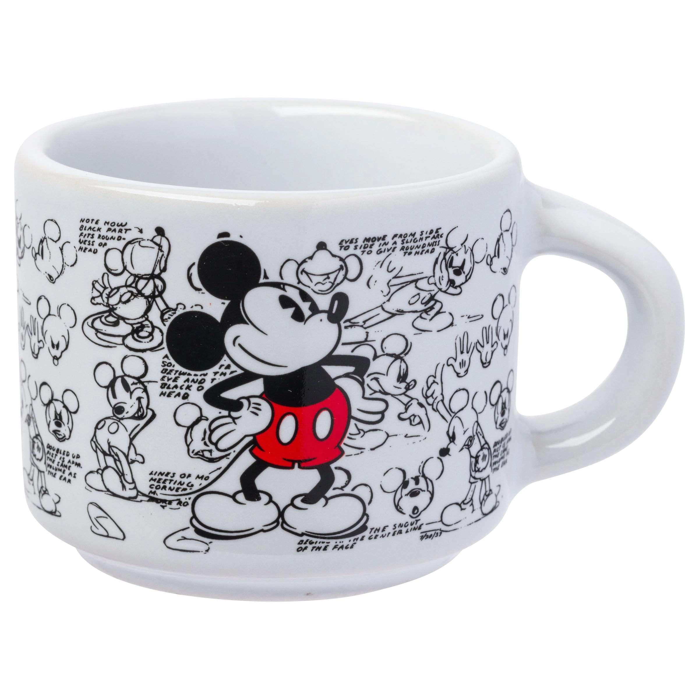 Disney Mickey Mouse Reusable Cup - 4 pcs - Vintage Sketches