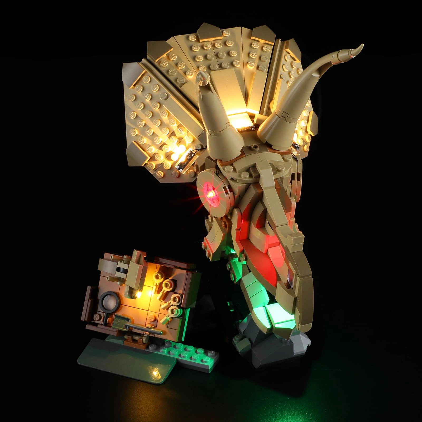 Mililier LED Light Kit for LEGO 76969 Dinosaur Fossils Triceratops Skull Set