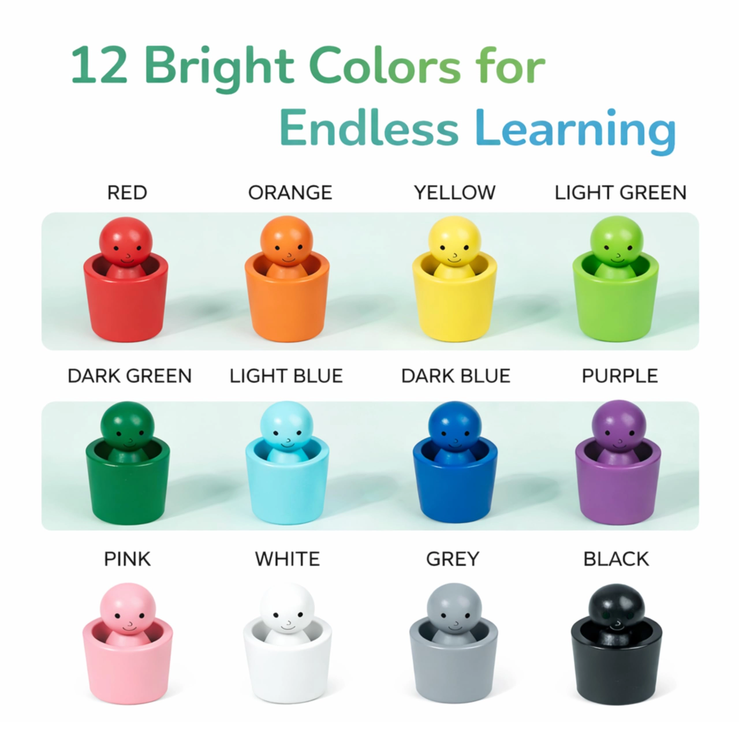 Colour sorting cup - 3 years and up