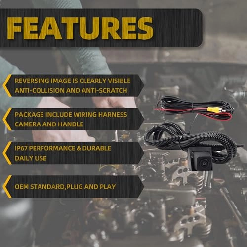 Spare Tire Mount Backup Camera - Night Vision Composite (RCA) High-Definition