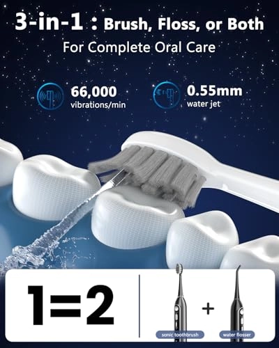 885A - 3-in-1 Water Flosser Sonic Toothbrush