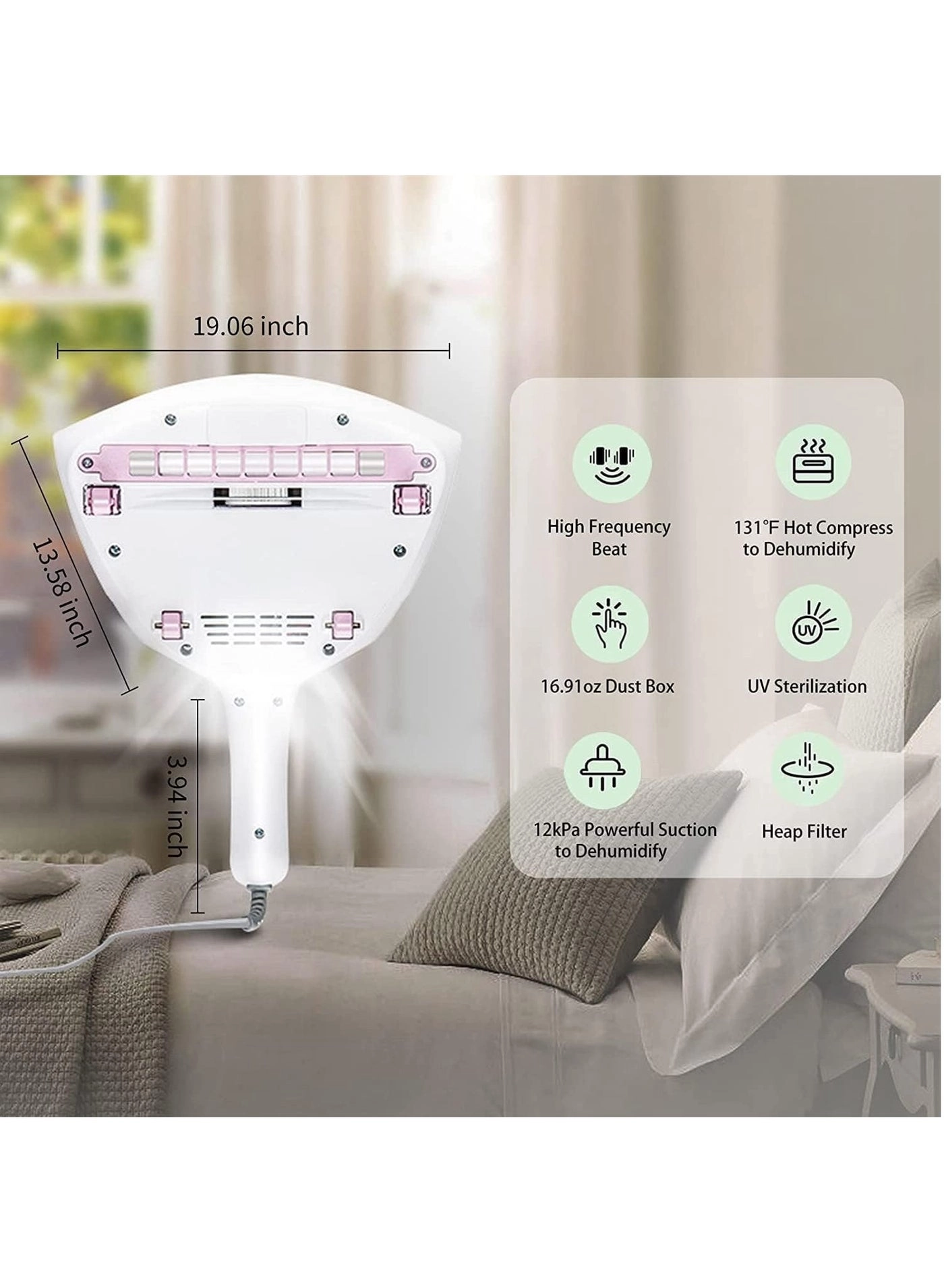 Bed Mites Collector - 12kpa 300W 253.7mm UV