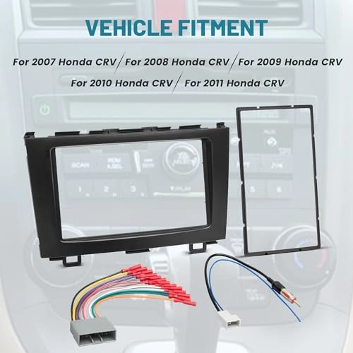 Double DIN Radio Dash Kit - Honda CRV 2007-2011 W/Radio Wire Harness