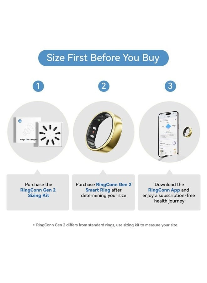 Gen 2 Smart Ring - Sleep Apnea Monitoring 12-Day Battery Life