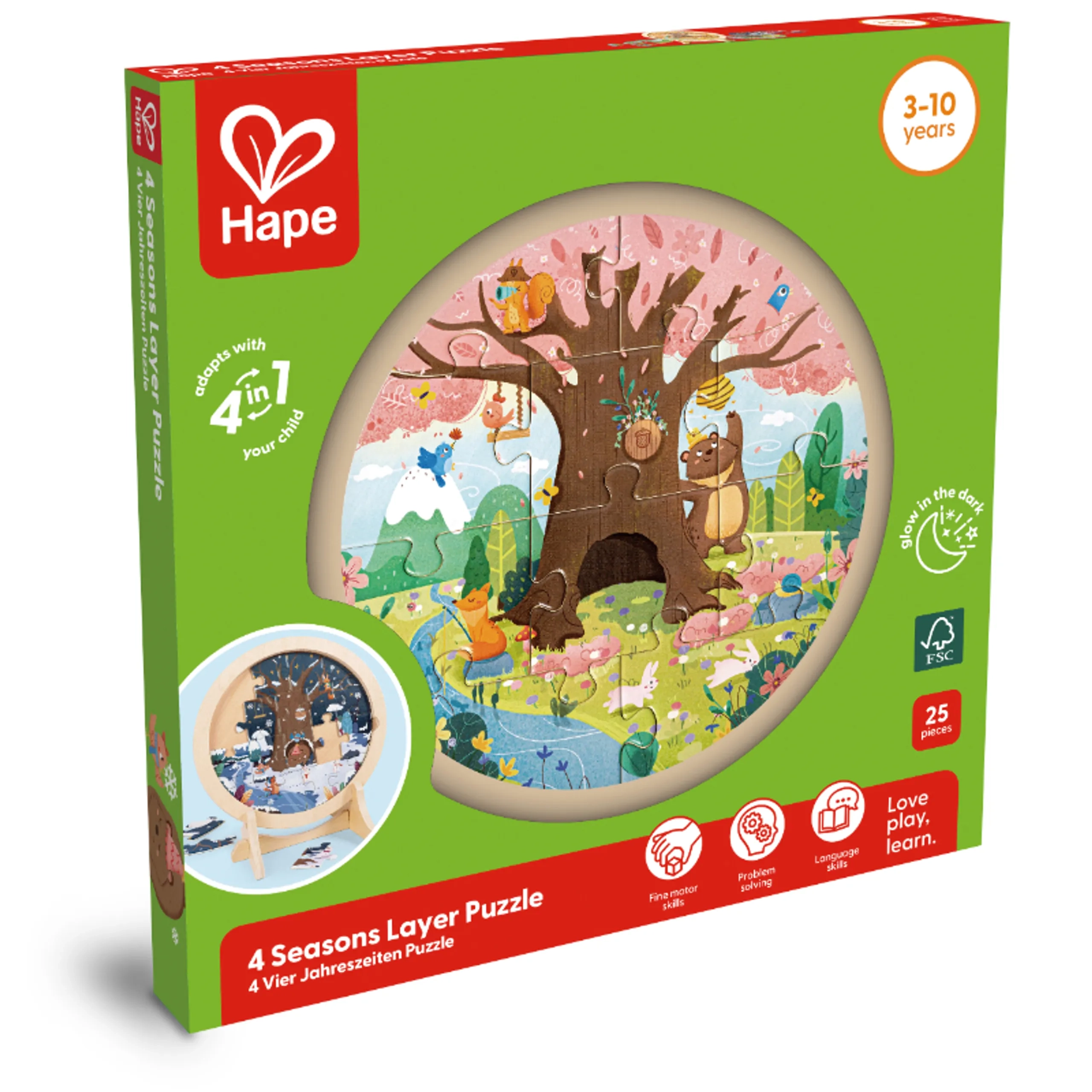 Hape 4 Seasons Layer - 3+ 10/12/16/18 pieces
