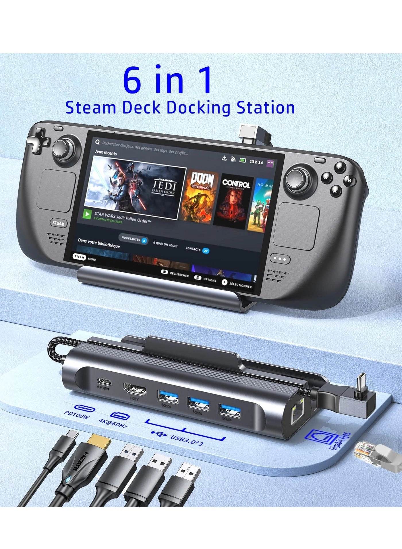 6-in-1 Docking Station - Steam Deck/ROG Ally