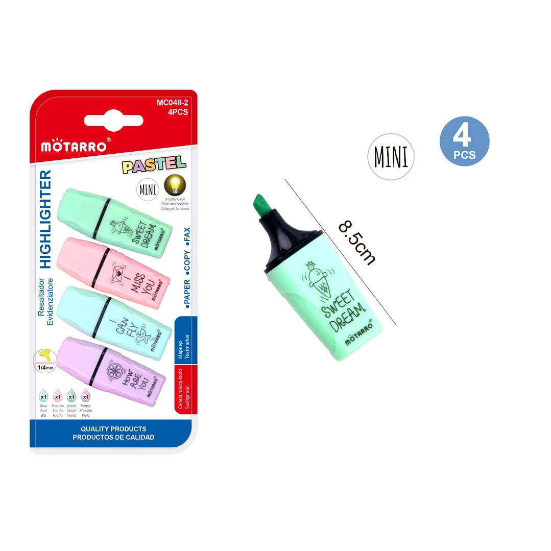 AL ARQAM LLC Mini Highlighter Set - Pastel & Fluorescent