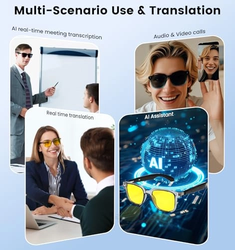 Hyper MZT AI Glasses - 100+ Languages Bluetooth 5.4 Yellow Lens