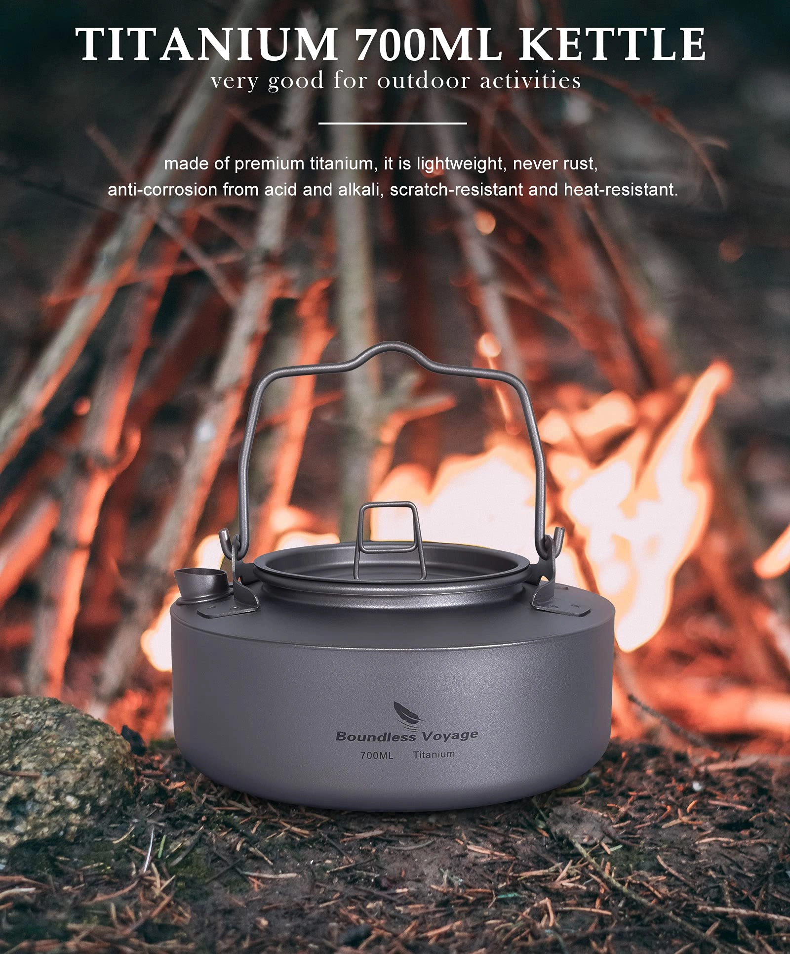 Titanium Kettle - 700 Milliliters